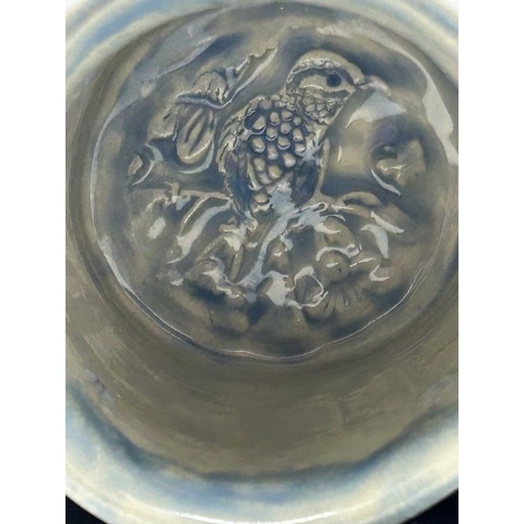 mug pottery hummingbird Butterflies Blue Floral Signed Yaz - Picture 9 of 15